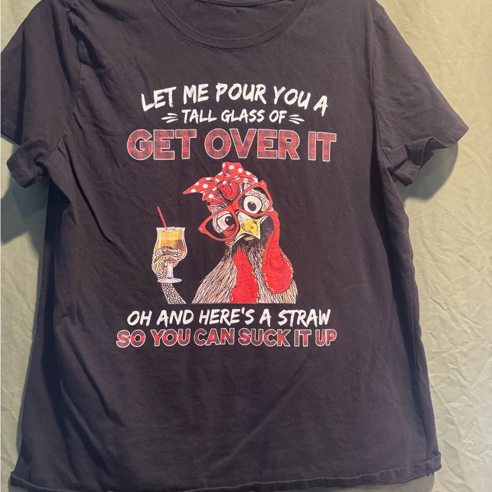 FUNNY Gildan Black and Red Short Sleeve Tee